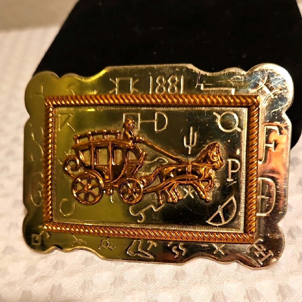 Wells Fargo Stagecoach Belt Buckle